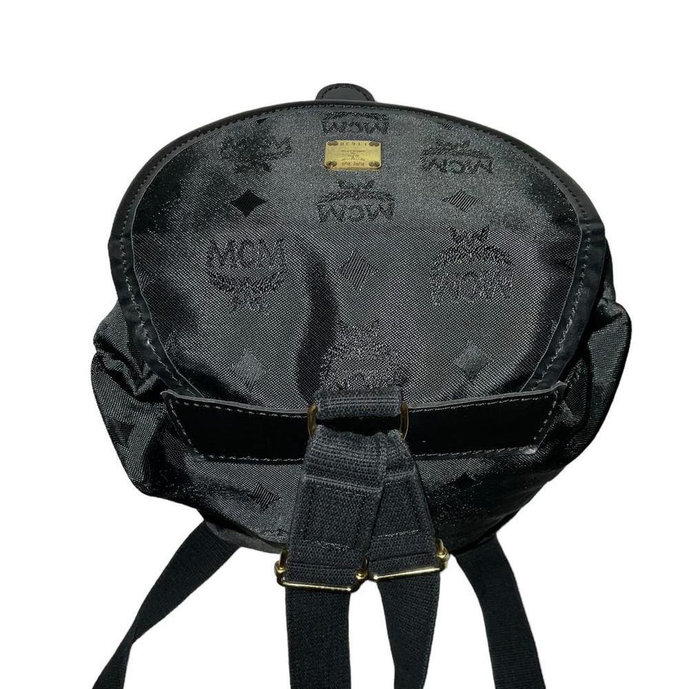 MCM Logo Nylon Small Black Backpack - Picture 12 of 15